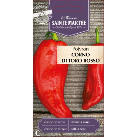 PIMENT POIVRON CORNO DI TORO ROSSO BIO