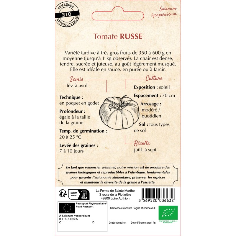 TOMATE RUSSE BIO