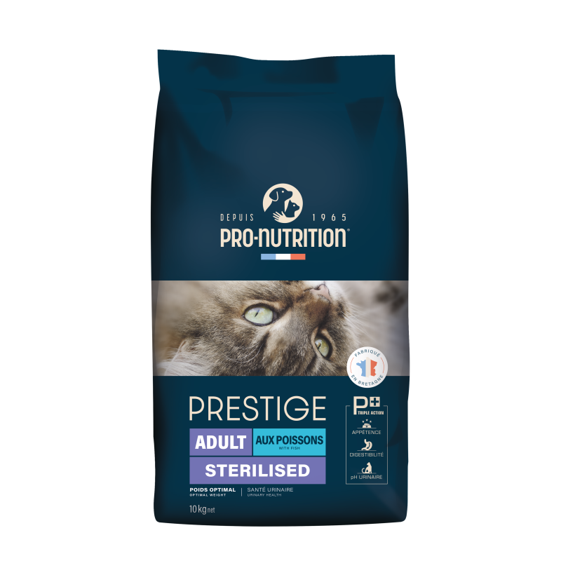PRESTIGE CHAT ADULT STERILIZED AUX POISSONS BLANCS
