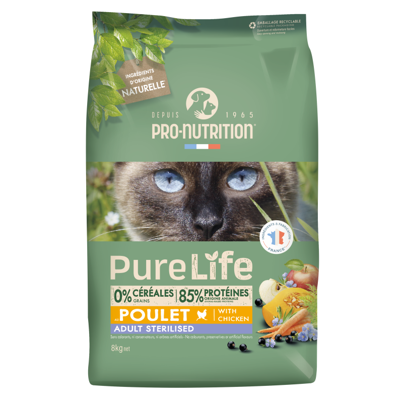 PURE LIFE CHAT STERILISE POULET
