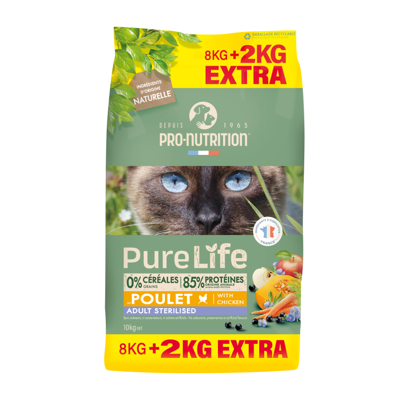 PURE LIFE CHAT STERILISE POULET