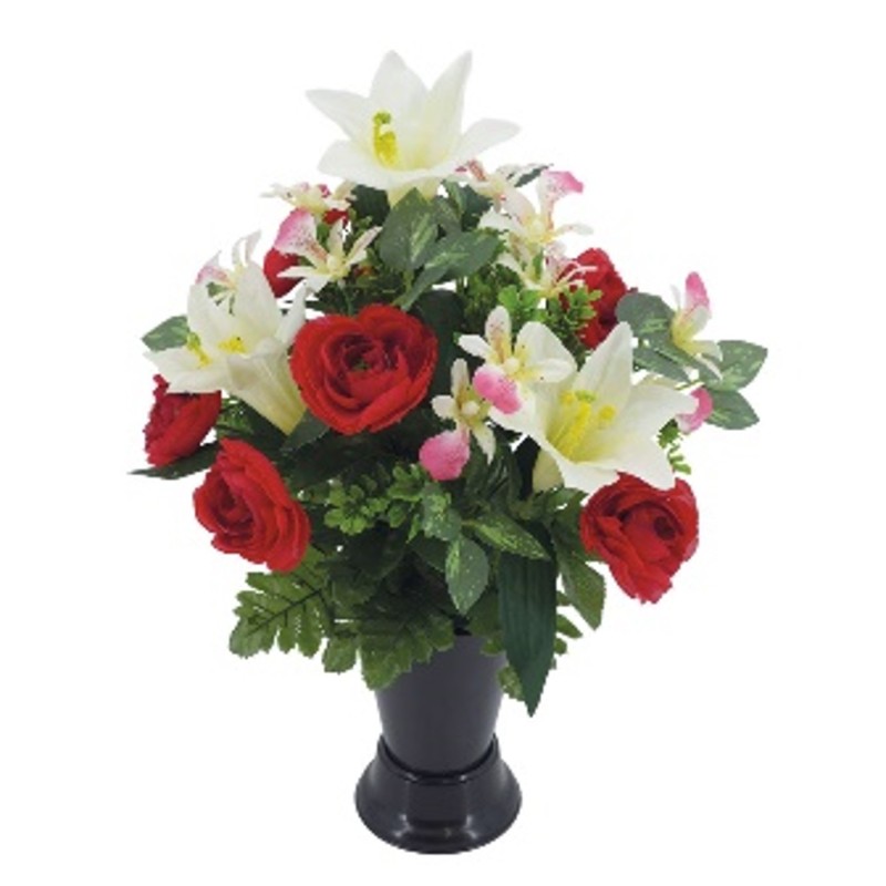 BOUQUET FUNERAIRE H42DM30CM