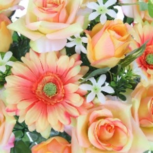 BOUQUET FUNERAIRE  H51 DM41 SAUMON