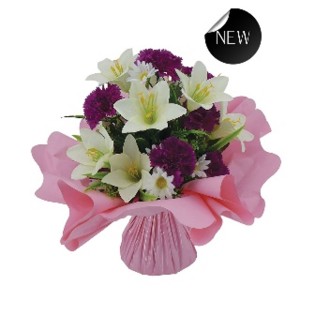 BOUQUET BULLE H38DM36CM LAVANDE