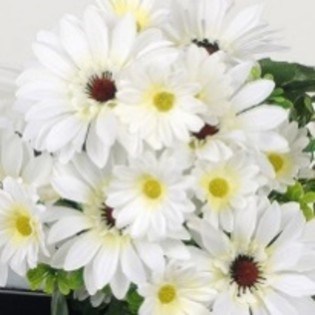 BOUQUET BULLE H33X35 BLANC