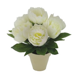 POT TERRE COULEUR PIVOINE  H28DM27CM