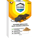Home Defense® Poudre répulsive rats, souris et mulots