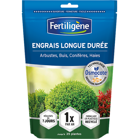 Engrais longue durée osmocote max arbustes, buis conifères,haies 700g