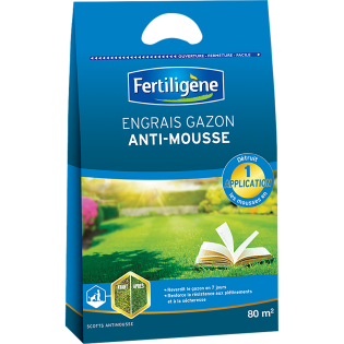 Engrais gazon anti-mousse 2,8Kg - 80m²