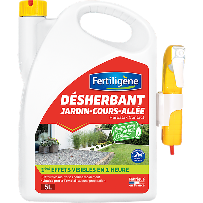 Désherbants jardin cours allées concentrés
