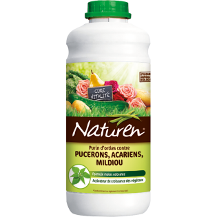 Purin d'orties concentré contre pucerons, acariens,mildiou 1L