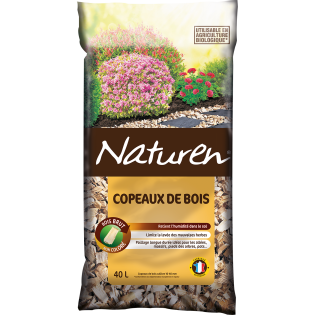 Paillage copeaux de bois naturel 40L