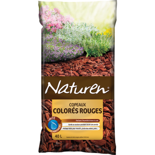 Copeaux colorés rouges 40L