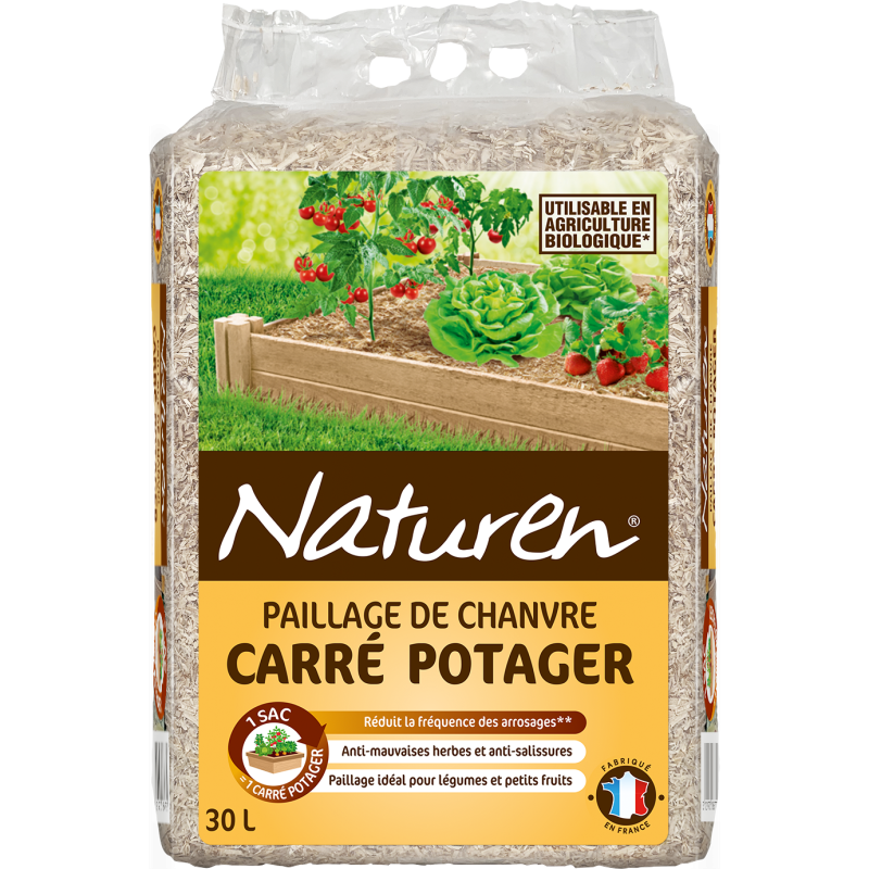 Paillage carré potager 30L