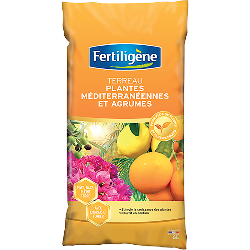 Terreau plantes méditerranéennes et agrumes 6L