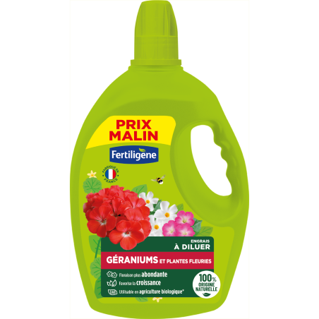 Engrais géraniums et plantes fleuries 2,5L