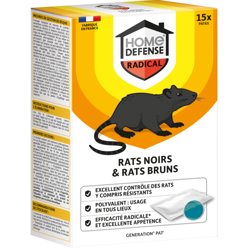 Rats noirs et rats bruns pâtes 150g