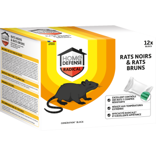 Rats noirs et bruns blocs 300g