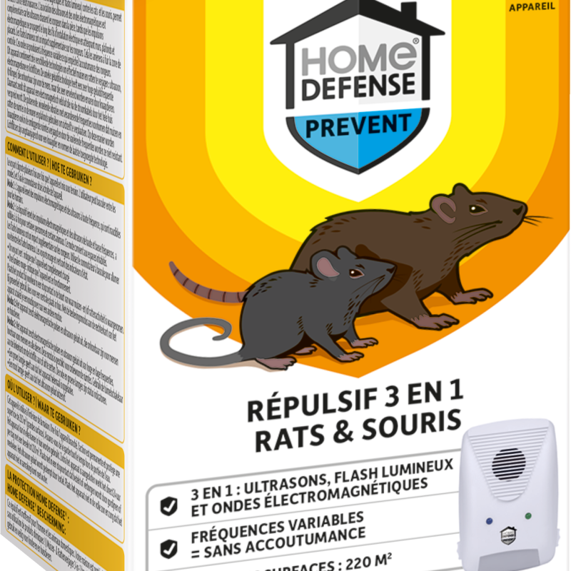 Répusif rats et souris ultrasons électromagnétique et flash lumineux