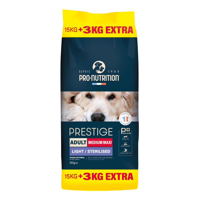 PRESTIGE CHIEN ADULT MEDIUM MAXI LIGHT STERILISED