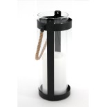 LANTERNE SOLAIRE METAL & CORDE LANTERNE SOLAIRE METAL & CORDE