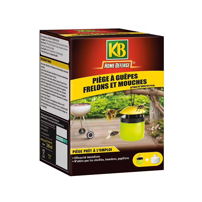 KB Home Defense®Piège à guêpes frelons et mouches