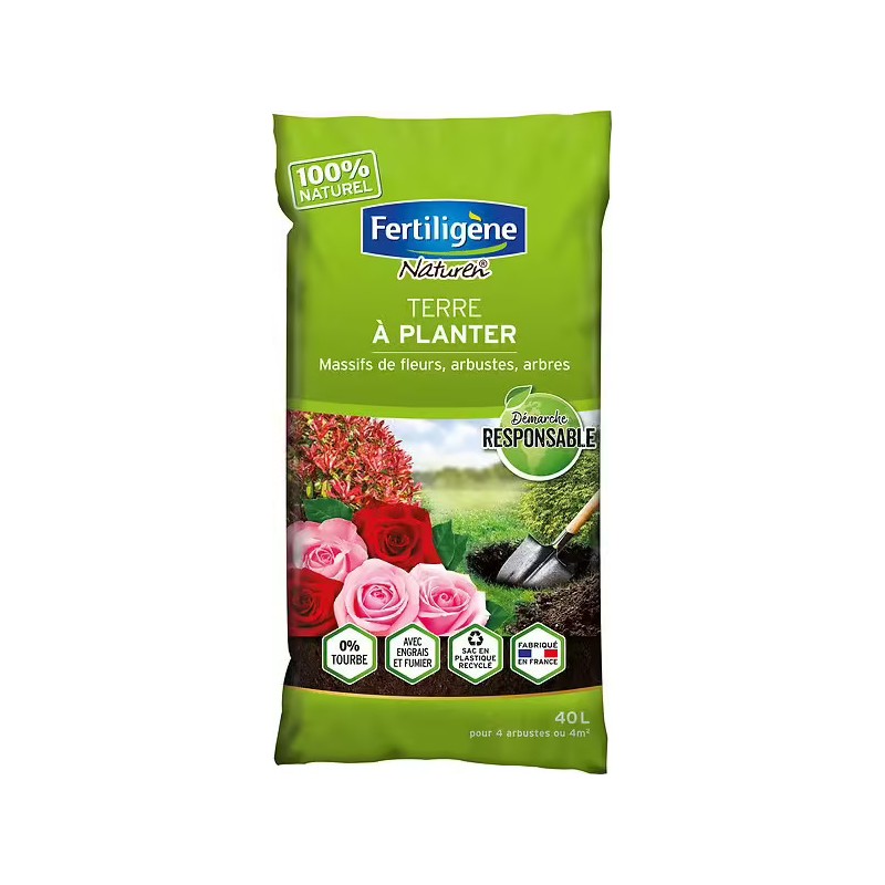 Fertiligène Terre à planter démarche responsable 40L
