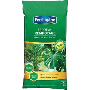Terreau rempotage plantes vertes et fleuries 6L