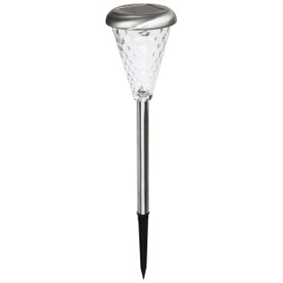 BALISE SOLAIRE INOX VERRE 2LED