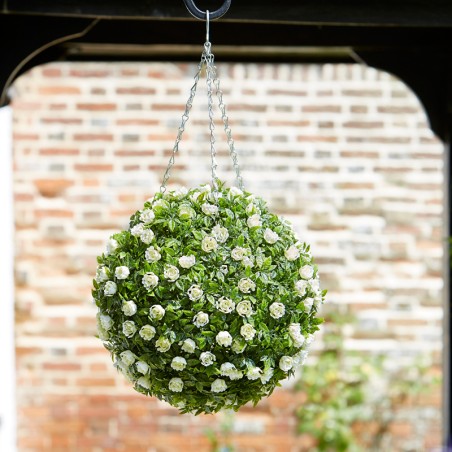 Boule Rose Blanches 30cm