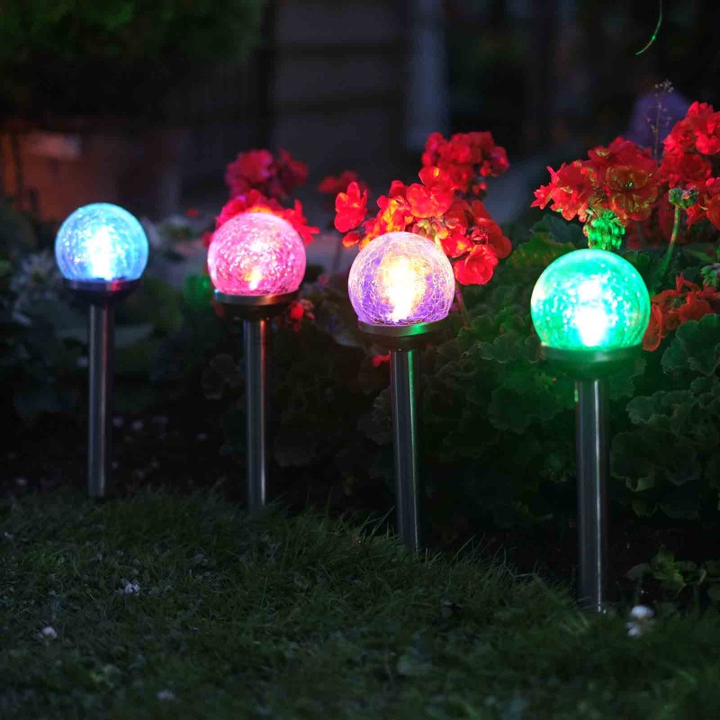 Valisette 5pcs Globe craquelé Solaire