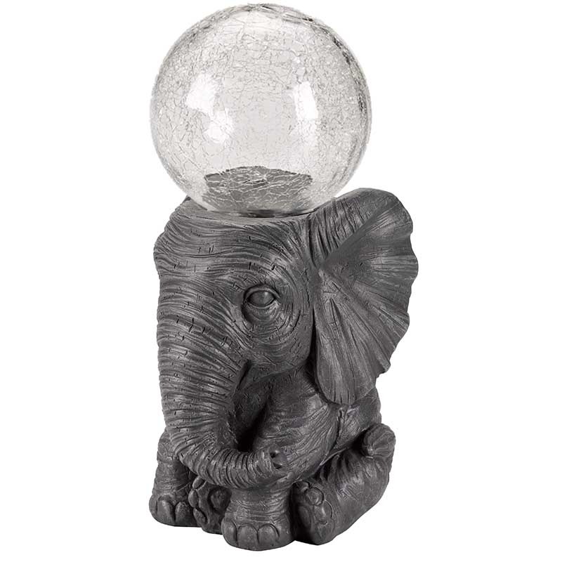 Orbe Eléphant résine et verre Solaire