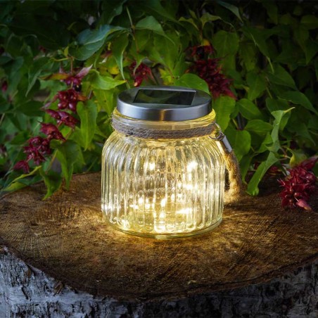 Lanterne Lucioles verre Solaire