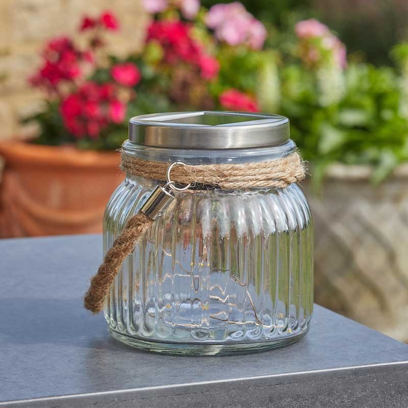 Lanterne Lucioles verre Solaire