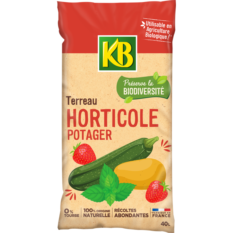 Terreau horticole potager 0% tourbe 40 L
