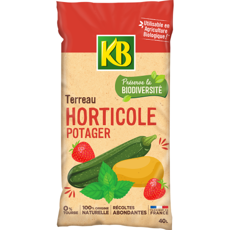 Terreau horticole potager 0% tourbe 40 L